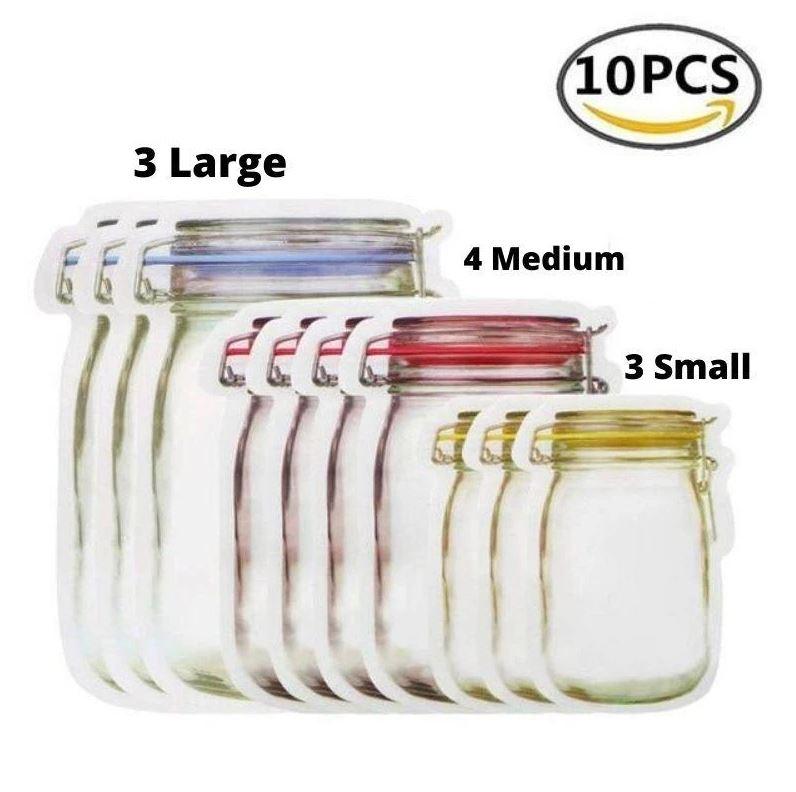 Reusable Mason Ziplock Jar Bags