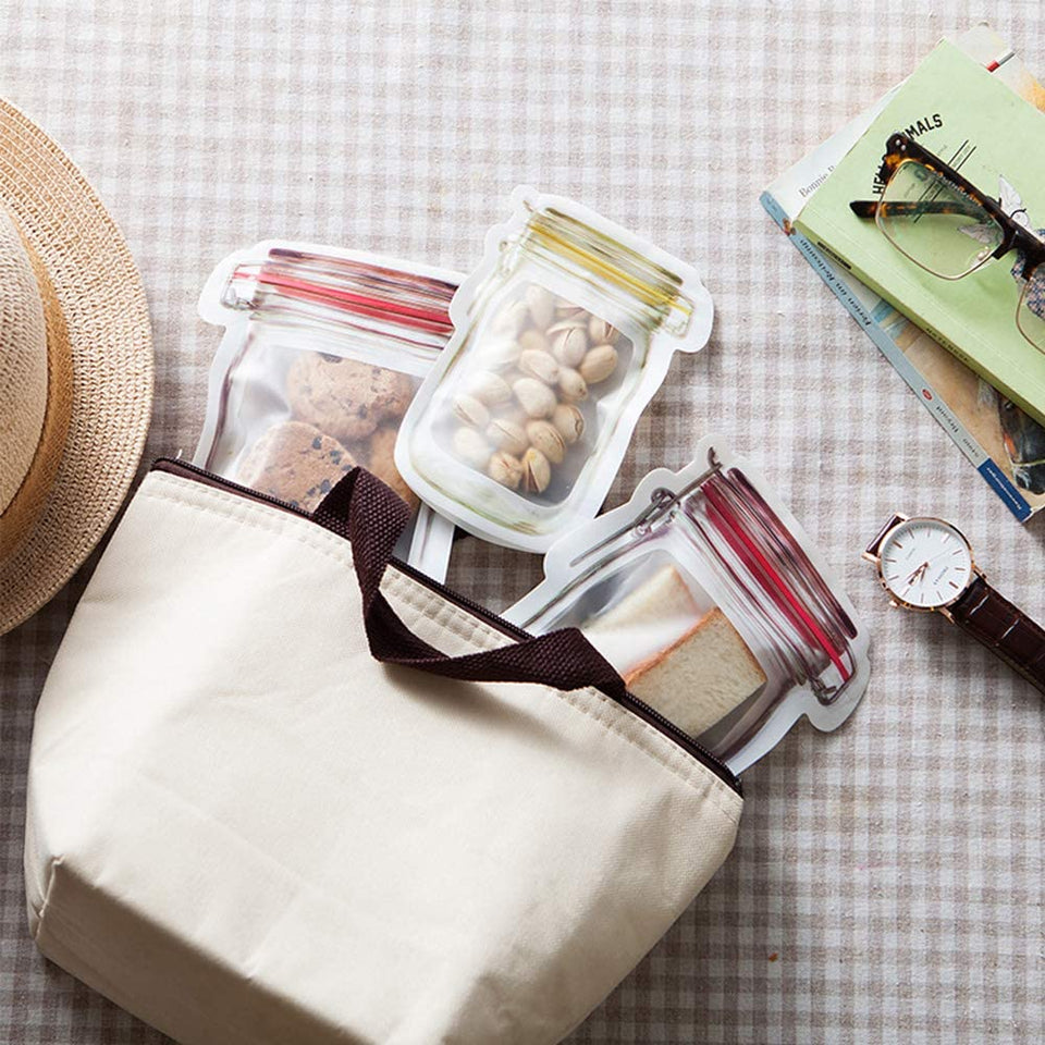 Reusable Mason Ziplock Jar Bags