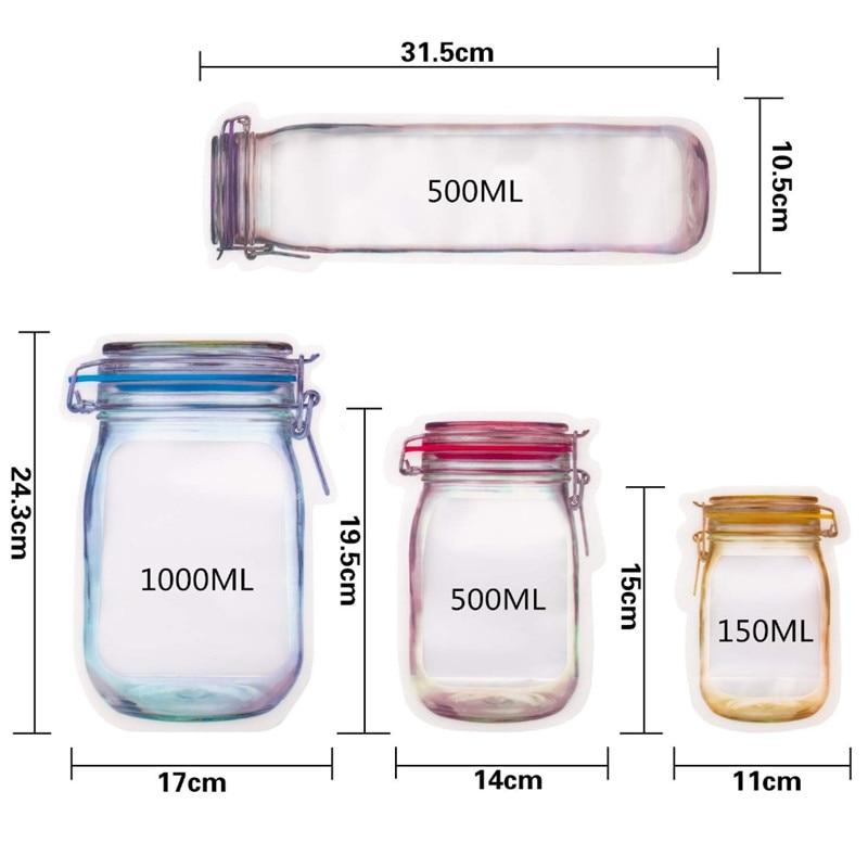 Reusable Mason Ziplock Jar Bags