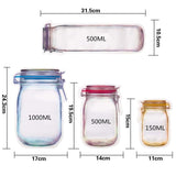 Reusable Mason Ziplock Jar Bags