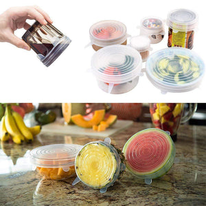 Reusable Silicone Lids (6 Pcs)